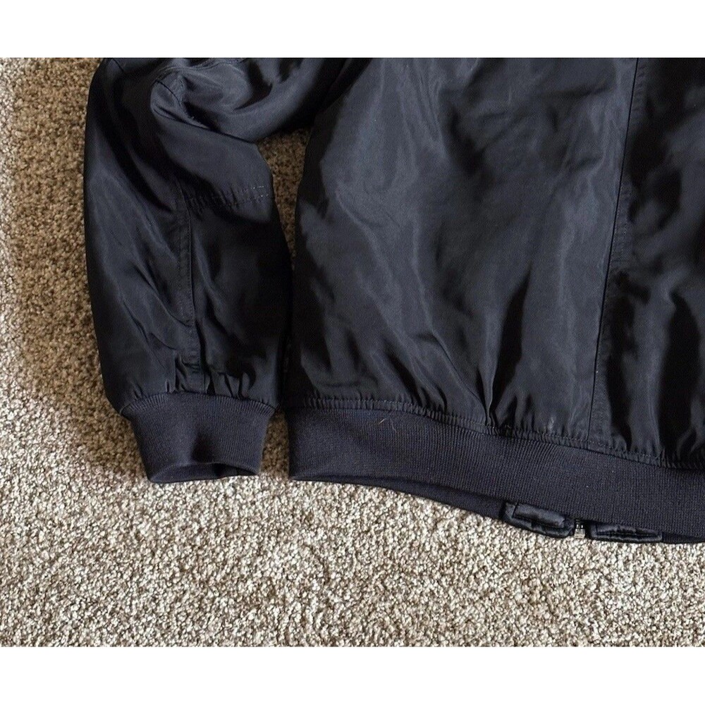 Kendall & Kylie Black Bomber Jacket with Zip Pockets Size M - Picture 12 of 16